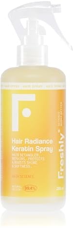 Freshly Cosmetics Spray districante termo-protettivo per capelli. Hair Radiance Keratin Spray, 200ml