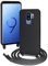 FERLAN Cover compatibile con Samsung Galaxy S9 Plus,Custodia con Laccio Collana Tracolla Collo Liquido Silicone Antiurto TPU Antiurto AntiGraffio Protettiva Case,Nero