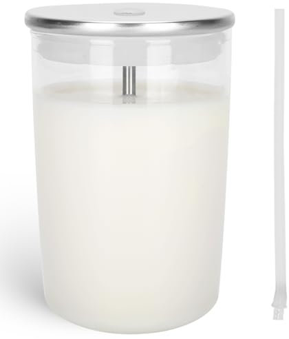 Milchbehälter aus Glas für Jura, 479 ml, Klarglas, kompatibel mit Jura-Kaffeemaschinen-Modellen: Z8, Z6, J6, S8, S80, E8, GIGA X8cG2/X8G2/X3cG2/X3G2/5, X8, X10, WE8, W3, X7, ENA 8, Micro 90, E6, D6