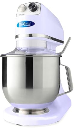 Mixeur Planétaire 7 L à 2 Kg Pâte Lilas - Bol Mixeur Inox - 11 Vitesses - Robot Culinaire - Batteur sur Socle - Robot Alimentaire - 7 litres - Violet