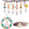 Doafoce Ostern Basteln 7 Stück Windspiel Bastelset Kinder Osterhase Windspiel Bastelset Holzanhänger Ostern zum Bemalen mit Strasssteine Malpinsel für Osterfeierzubehör DIY Dekor