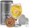 Yalucky Verres à Bière Personnalisés pour Papa - Cadeaux de la Part d'une Fille ou d'un Fils pour la Fête des Pères, Noël et Anniversaire