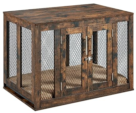Chew-Resistant Dog Kennel Dog House Indoor Dog Crate Furniture Rustic Heavy Duty Dog Crate Furniture Decorative pet House End Table for Medium/Large/Small Dog Modern Kennel. ( Color : Classical , Size