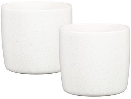 Scheurich Solido, Blumentopf 2er Set aus Keramik, Farbe: Perla, 15 cm Durchmesser, 13,7 cm hoch, 1,9 l Vol.