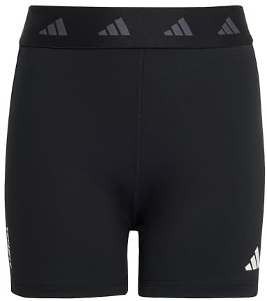 adidas Bambine e ragazze TECHFIT SHORT LEGGINGS, black/carbon/white, 11-12 Years