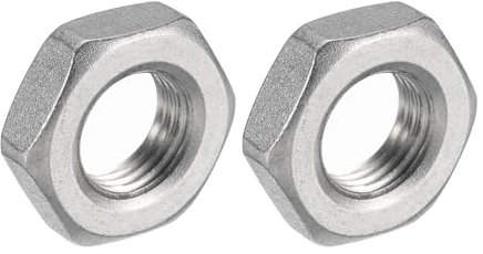 QUARKZMAN 2Stk Guss Rohr Fitting Sechskant Kontermutter 304 Edelstahl Sechskant Kontermutter 1/4 Innengewinde (DN8) für Festwasser Besen und Unterboden Reiniger