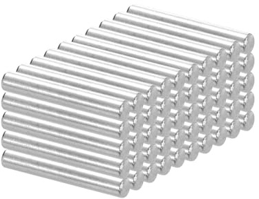 PATIKIL 50 Stück 25mm Länge 304 Edelstahl Zylinderstift 4mm Durchmesser | Doppelt Angefastes Dübelstifte Metall Regalstifte, Kleiderschrank Kommode Schrank Bücherregal Industrie Haushalt Möbel Regale