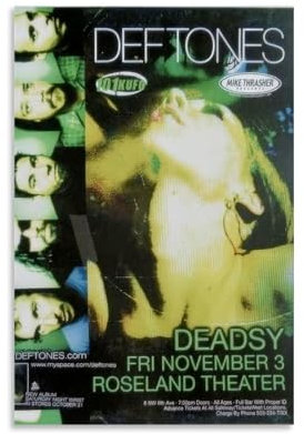 Lcaltcp Musik-Kunst-Deftones Leinwandposter, Musikposter für Zimmer, ästhetische Leinwand, Wandkunst, Schlafzimmerdekoration, 30 x 45 cm