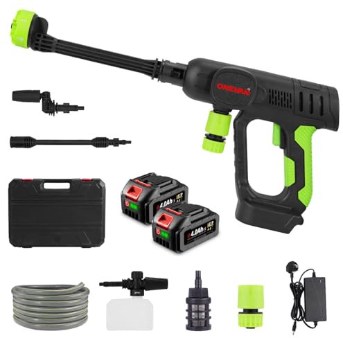 Portable Car Pressure Washer - 400PSI Cordless Electric Power Washer 3-Stage Adjustable Pressure Washer for Car/Floor/Garden Cleaning & Watering