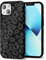 Svanove Cheetah Print Phone Case for iPhone 13 Mini/ 12 Mini Case Girly, Cute Leopard Case for Women, Luxury Trendy Retro Cool Animal Print Design, Aesthetic Pattern Hard Shell Plastic Cover, Black