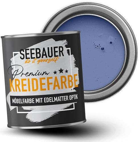 SEEBAUER diy Kreidefarbe für Möbel Violett 375ml für Innen (No. 907 Magic Lavender) Möbelfarbe ohne Schleifen - Holzfarbe extra matt - Holzlack, Möbellack hohe Deckkraft