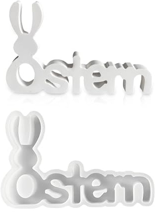 GIUSOBG Silikonformen Gießformen, Silikonform Hase, Hase Silikonform, Gießformen Frühling, Silikon Ostern 3D Silikon Gießform Ostern für Die Handwerksdekoration
