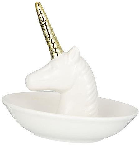 minkissy Plato Guardajoyas Unicornio Bandeja Decorativa Joyería Anillos Original