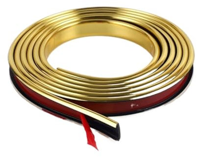 WEKONUMEX Self Adhesive Caulk Strip, 4m U Channel Edge Trim, PVC Molding Trim, Flexible Self Adhesive U Channel Molding Trim, For Cabinet, Plywood, Table, Edge Protector