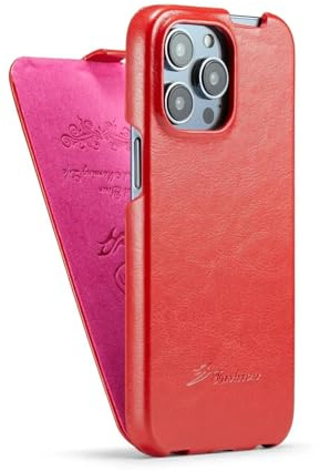 JIASHM For iPhone 11 Vertical Flip Leather Case Hard Back Cover(For iPhone 11/SSZ-PU64ding-red)