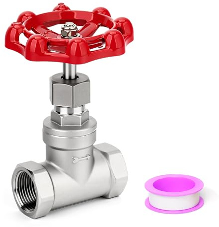 ERGAOBOY 3/4 BSP 304 Edelstahl Kugelhahn mit Innengewinde x Innengewinde für hohe Beanspruchung, Drehschieberventil mit Radgriff für Wasser, Öl, Gas 200 WOG