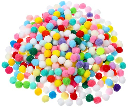 400 Stück Mini Pompons für Bastelarbeiten, 1cm kleine Pompons für Kunsthandwerk, bunte Pompon-Bälle für Kunst, Handwerk, Feiertagsbasteleien, DIY Miniaturdekorationen, Wohnaccessoires