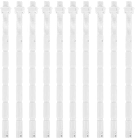 Alipis 10 Pcs Toilet Button Rod Toilet Tank Button Rod Replacement Threaded Flush Rods for Bathroom Water Tank Adjustable Length Easy Repair and Replacement