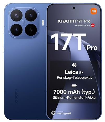 XIAOMI 17T Pro, Smartphone 12+512GB, Deep Blue, Teleobiettivo Leica 5x