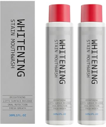 Stain Whitening Mouthwash, Mundspülung zur Entfernung von Zahnbelag für frischen Atem, frischer und langanhaltender Duft, Mundspülung für weißere Zähne mit ätherischen Ölen