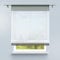 HongYa Bändchenrollo Tunnelzug Raffrollo transparenter Voile Raffgardine Vorhang H/B 140/100 cm Grau