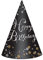 amscan 250772 Lot de 8 chapeaux en papier pour célébration Doré