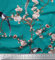 Soimoi Grune Seide, Stoff Blumen & Paradise Whydah Vogel-Druck Stoff durch den Meter 44 Inch Breite
