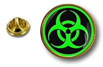 pin Button pins anstecker Anstecknade Motorrad Biker Biohazard radioaktiv r4