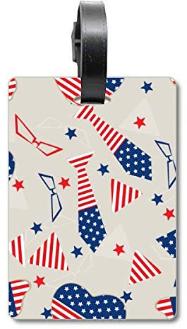 Étiquette d'identification Drapeau USA en Verre pour Valise de Voyage