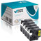 specmark Kompatibel für DYMO D1 45808 S0720880 Schriftband 19mm x 7 m Satz x 5 St. Schwarz auf Gelb Kompatibel mit DYMO D1 für Drucker LM LabelManager LP LabelPoint LW LabelWriter DUO