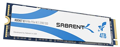 SABRENT M.2 NVMe SSD 4To, SSD Interne 3200Mo/s en Lecture, PCIe 3.0 2280, Disque Dur Interne Haute Performance, Compatible avec Les PC, Laptops and Desktops, NUC (SB-RKTQ-4TB)