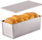 CHEFMADE Poêle à Pain Commerciale Pullman avec lèvre, Boîte à Pain Plat Rectangle antiadhésive de capacité de pâte de 2.2Lb pour la Cuisson au Four 4.8 x 12.8x 4.7 (Or Champagne)
