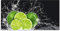 ARTland Wanddeko Wandbild Alu Verbundplatte für Innen & Outdoor Bild 100x50 cm Querformat Obst Früchte Limette im Wasser Küchenbilder Essen Lebensmittel H9KL
