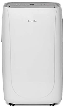 TechniSat TECHNIPOLAR 2 S - mobiles Klimagerät mit Abluftschlauch (bis 25 qm Raumgröße, 9000 BTU/h Kühlleistung, Luftentfeuchter, Ventilator, Timer, inkl. Fernbedienung, Fensterkitt, max. 65 dB) weiß