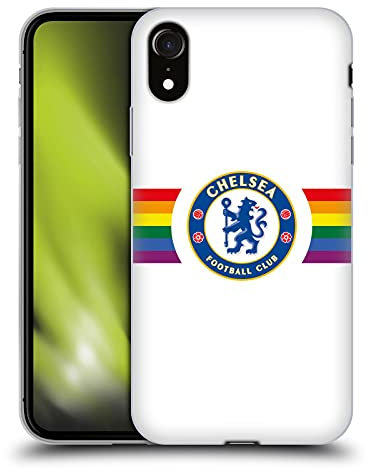 Head Case Designs Offizielle Chelsea Football Club Waagrechtes Weiß STOLZ Wappen Gel Handyhülle Hülle [Militärischer Schutzgrad] Kompatibel mit Apple iPhone XR