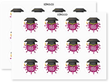 stika.co 240 Stück Papier-Etiketten Graduation 2021 Graduation Aufkleber Klasse 2021 Congrats Graduates