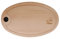 teemando® Schneidebrett oval, Holz mit Saftrille, geölt, plastikfreies Holzbrett aus heimischem Holz, Natur belassen, gefertigt in Europa, kein Bambus aus Asien, Küchenbrett, Hackblock, Tranchierbrett