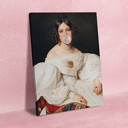 Leinwandbilder Malerei Wandkunst Poster Klassische Modekunst Barock Wandbild Moderne Wohnzimmer Schlafzimmer Dekoration Rahmenlos (Color : No Frame, Size : 40x50cm (16X20in) 1pcs)