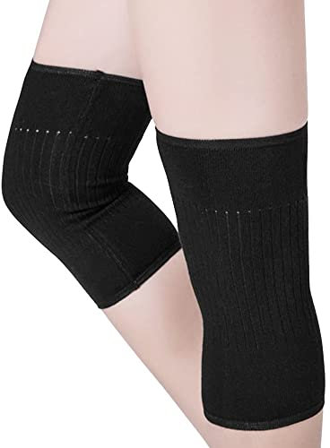 1 Paar Kaschmir Kniewärmer für Damen Herren Winter Warme Knieschoner Rutschfest Kniebandage Elastisch Knieschützer für Fußball Tanzen Yoga Indoor Sport Thermo Kniekompression Ärmel für Frauen Männer