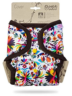Petit Lulu Größe 2 PUL Überhose (5-16 kg) | Druckknöpfe | One Size Windelüberhose | Baby Windelhose | Waschbar & Wasserdicht | Stoffwindeln | Hergestellt in EU (Folklore)