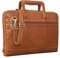 STILORD 'Pierce' Leather Laptop Bag with Handle A4 Portfolio Vintage Messenger Bag for 13.3' MacBooks Business Bag Laptop Satchel Briefcase Genuine Leather, Colour:Texas - Brown