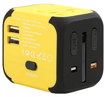 Universal Reiseadapter Weltweiter Internationales Power-Ladegerät, weltweiter Reiseadapter, Universal-Typ-C-Konvertierungsstecker, sehr geeignet for Reisen ( Color : H , Größe : 2usb (5.5*6.5*5cm) )