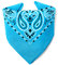 Karl Loven - Azurblau Bandana - Paisleymuster - 100% Baumwolle - Dicker Stoff - 20 Exklusivfarben