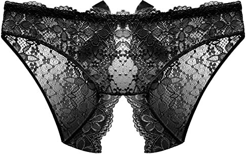 Spitze Unterhose Thong Erotisch String Unterhose Fit Lingerie Erotische Wäsche Dessous Slip Panties Sexy Damenwäsche Unterwäsche Schlüpfer Aushöhlen Panties Hipster Damen Tanga String(A67-schwarz, L)