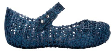 melissa Mini Campana Carta BB, Sandali Piatti Ragazze, Blu, 22/22.5 EU
