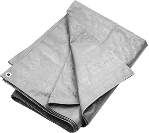 vidaXL Abdeckplane Schutzplane Gewebeplane Bootsplane Bodenplane Gartenplane Holzplane Schutzfolie Industrieplane Plane 180g/m² 6x10m Grau HDPE