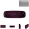 DGAZ Seide Handtasche Tasche Organizer für Chanel 2.55, Taschenorganizer Shaper Einsatz, Leicht Handtaschenorganisator mit 4 Innentaschen (Cassis, 2.55 Mini)