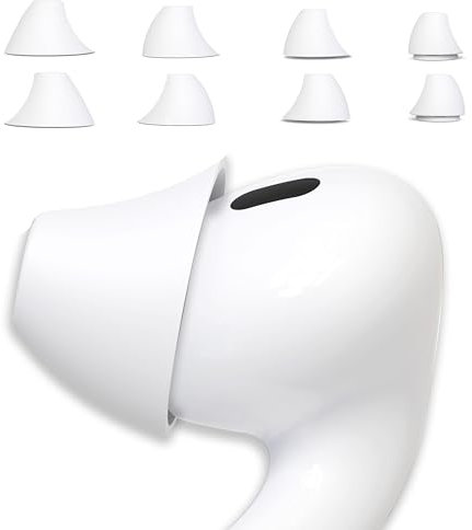 4 Pairs Ear Tips for AirPods Pro 1 & 2 [Relief Pain] [Fit in Case] Noise Cancellation Add Grip Sport Earbuds Extra Small/Small/Medium/Large (Mix Sizes)