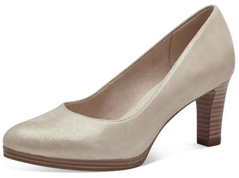 Tamaris Damen Klassische Pumps, Frauen Absatzschuhe,elegant,Absatzschuhe,high Heels,hochhackige Schuhe,stoeckelschuhe,Champagne,41 EU