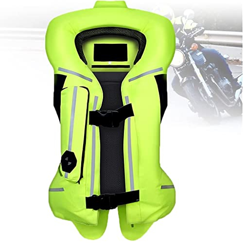 Motorrad Airbag Weste für Motorradfahrer, Airbagweste Motorrad Reflektierende Weste, Airbag Weste Motorrad Jacken für Motorräder, Fahrräder, Reiten, Skifahren B,2XL